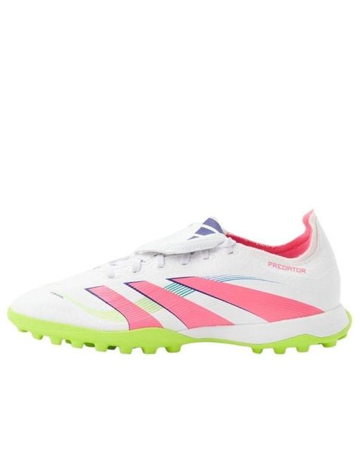 Adidas White Predator League Fold-Over Tongue Turf 'Lucid Lucid Lemon' for men