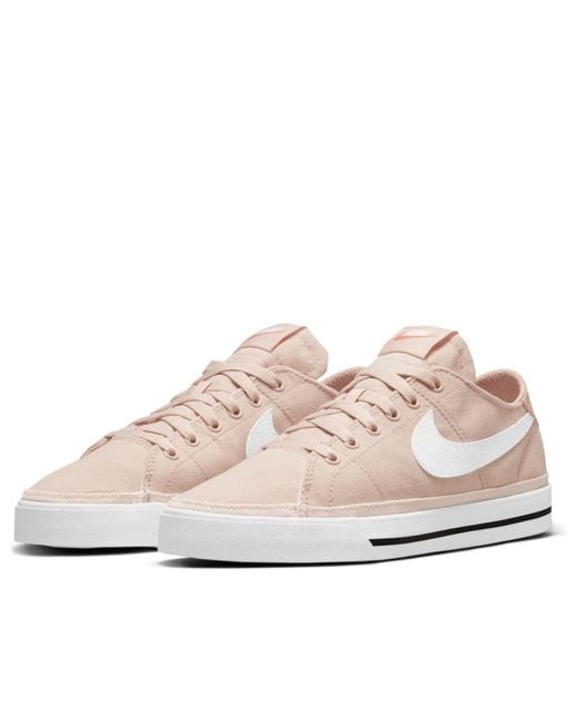 Nike White (Wmns) Court Legacy Canvas Skate Shoes