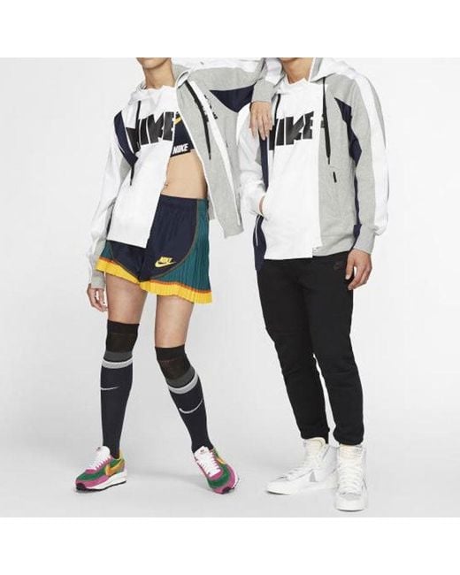 Nike White (Wmns) X Sacai Double-Zip Hoodie 'Obsidian'