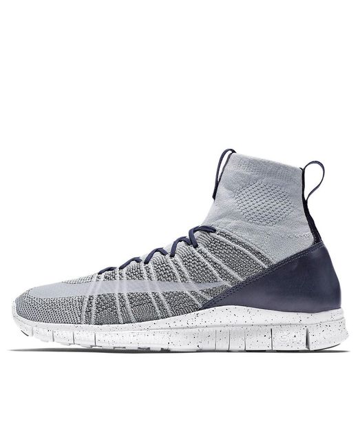 Nike Blue Free Mercurial Superfly Flyknit 'Pure Platinum' for men