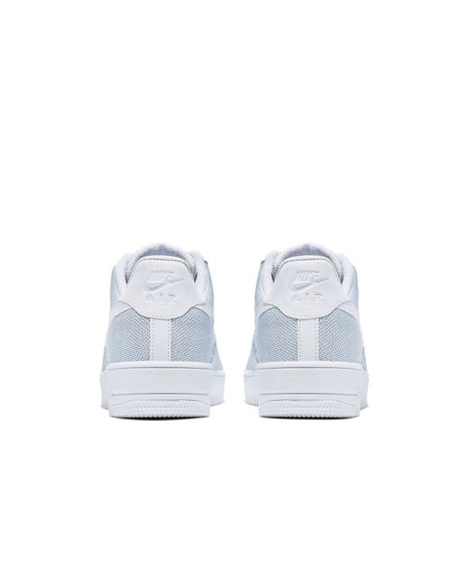 Nike White Air Force 1 Flyknit Low 2.0 'Pure Platinum' for men