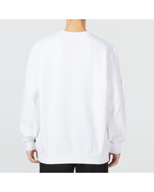 PUMA White Ess Logo Repeat Graphic Crew for men