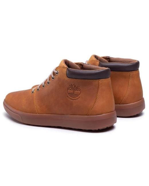Timberland Brown Ashwood Park Mid Waterproof Leather Chukka Boots for men