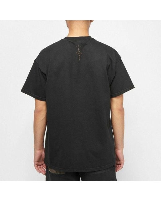 Nike Black X Travis Scott Cactus Jack Embroidered Logo Pocket T-Shirt for men