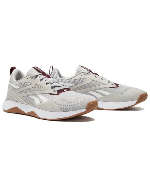 Reebok White Nanoflex Tr 2.0 'Steely Fog' for men