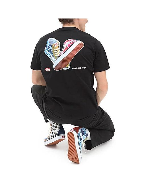 Vans Black X Bape Sk8-Hi T-Shirt for men