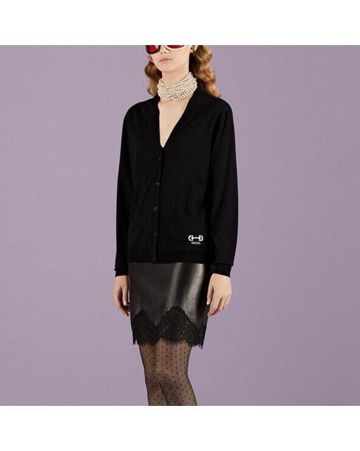 Gucci Black (Wmns) Extra Fine Wool Cardigan