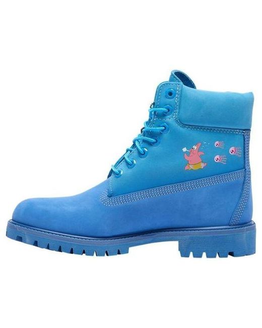 Timberland Blue Spongebob Squarepants X 6-inch Waterproof Boots for men