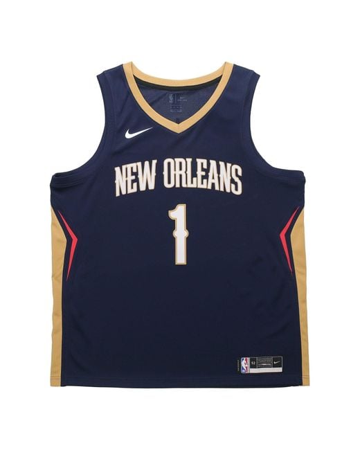 Nike Blue Nba Zion Williamson New Orleans Pelicans 2022/23 Icon Edition Swingman Jersey #1 for men