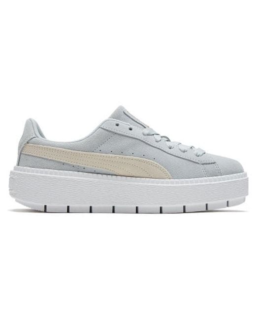 PUMA White (Wmns) Platform Trace Sneakers