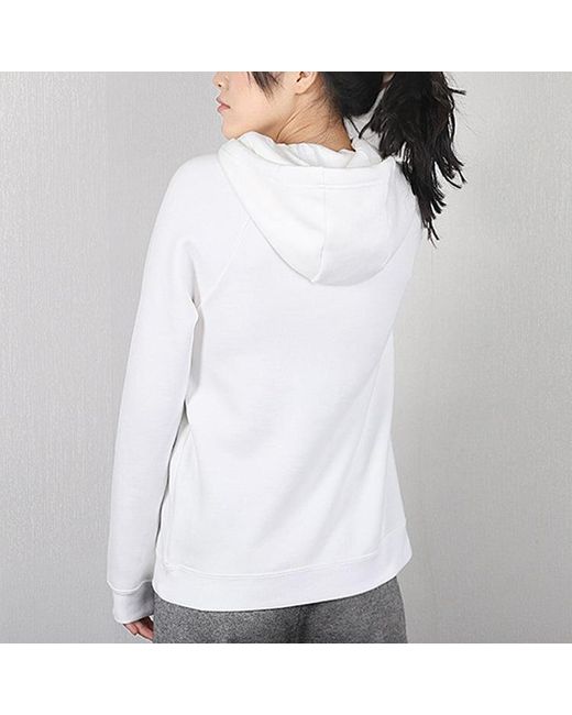 Nike White (Wmns) Nsw Chn Po Hoodie Logo Printing
