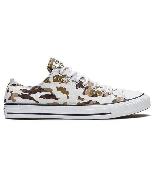 Converse White Chuck Taylor All Star Allover Camo Low Top for men