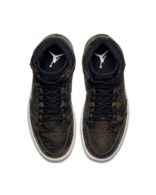 Nike Black (Wmns) 1 Retro High Premium 'Snakeskin'