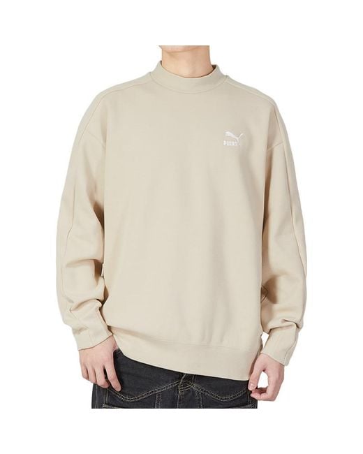 PUMA White T7 Mock Neck Crew Dk for men