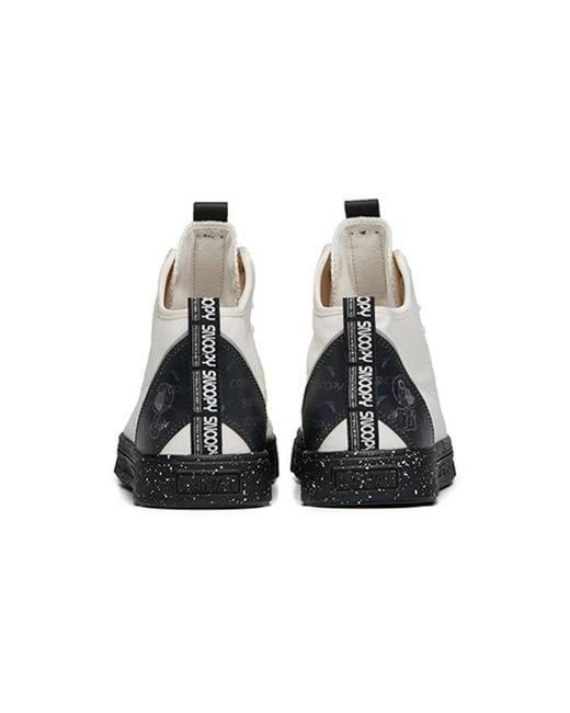 Anta White X Snoopy Skateboarding Series Sneakers High for men