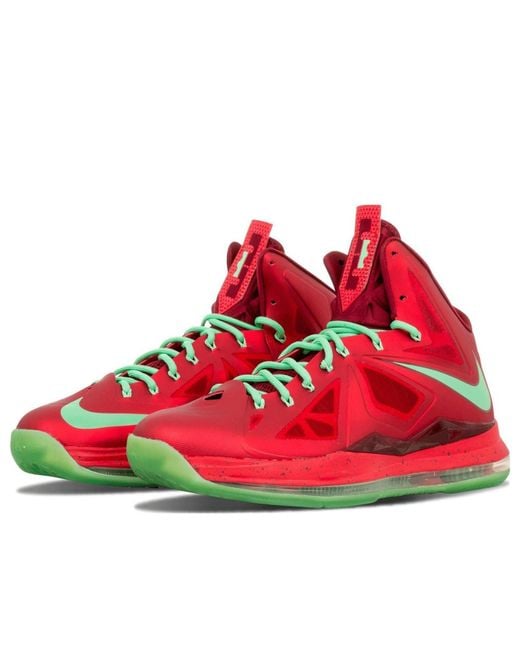 Nike Red Lebron 10 "Christmas" Shoes for men