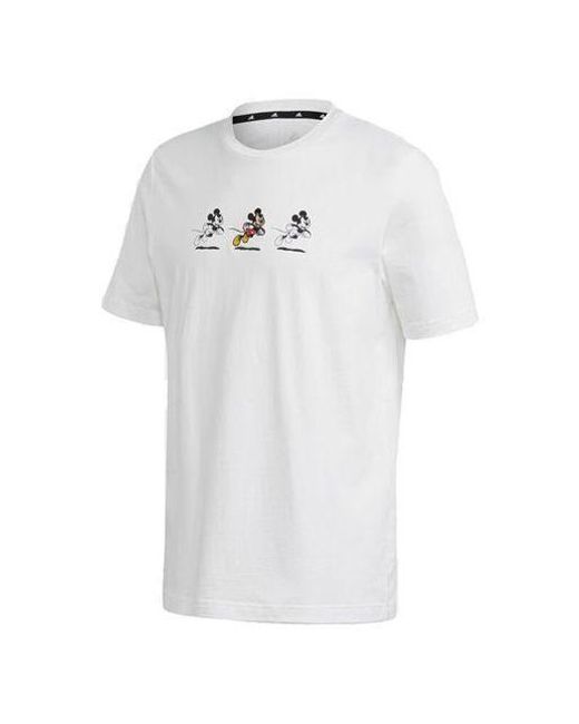 Adidas White Disney Mickey Pattern Short Sleeve for men