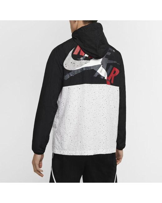 Nike Blue As J Jm Clscs Windwear Jkt Colorblock Hooded Jacket for men