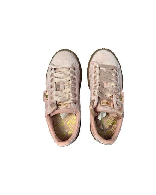 PUMA Pink (Wmns) Suede Platform Skateboarding Shoes