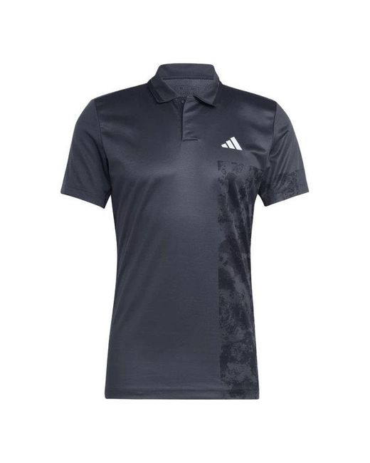 Adidas Blue Tennis Paris Heat.Rdy Freelift Polo Shirt 'Carbon' for men