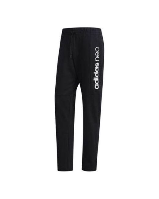 Adidas Black Neo Casual Sports Knit Long Pants for men