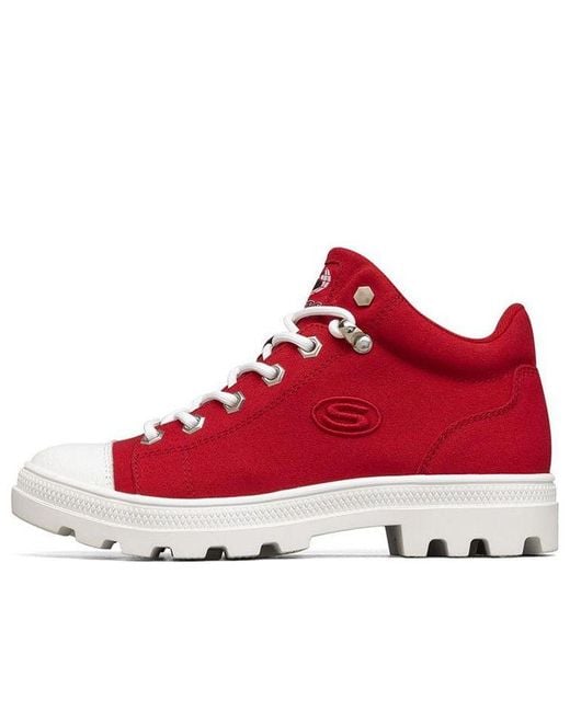 Skechers Red (Wmns) Jeremy Ville X Roadies High-Top Canvas Shoes