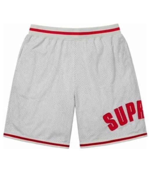 Supreme Gray Ultrasuede Mesh Short for men