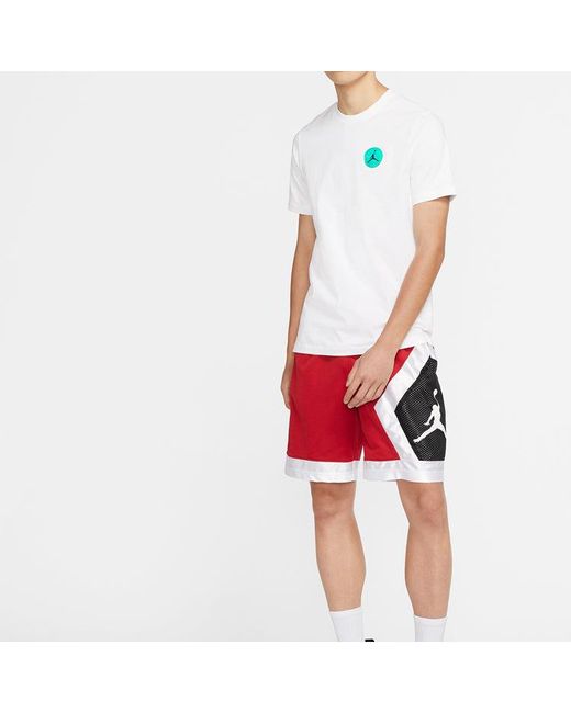 Nike White Legacy Aj13 Sports Short Sleeve for men