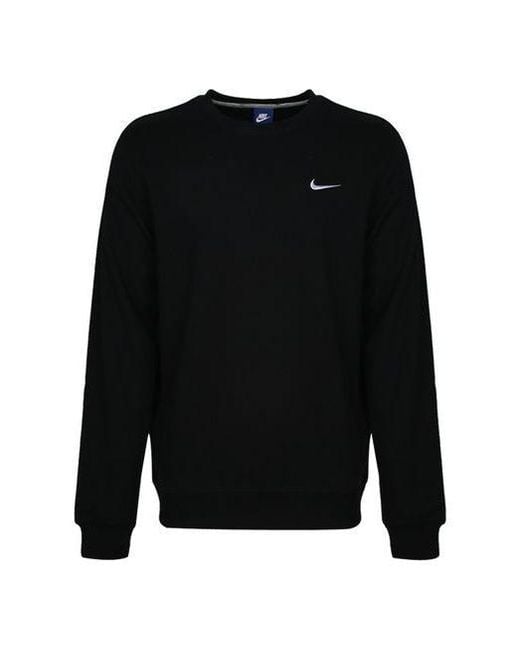 Nike Black Club Ft Round Neck Pullover French Terry for men