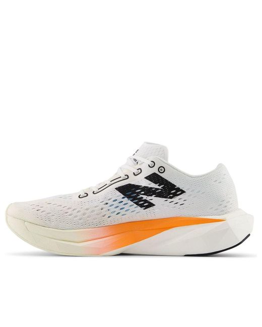 New Balance White Fuelcell Supercomp Pacer V2 'Hot Mango' for men
