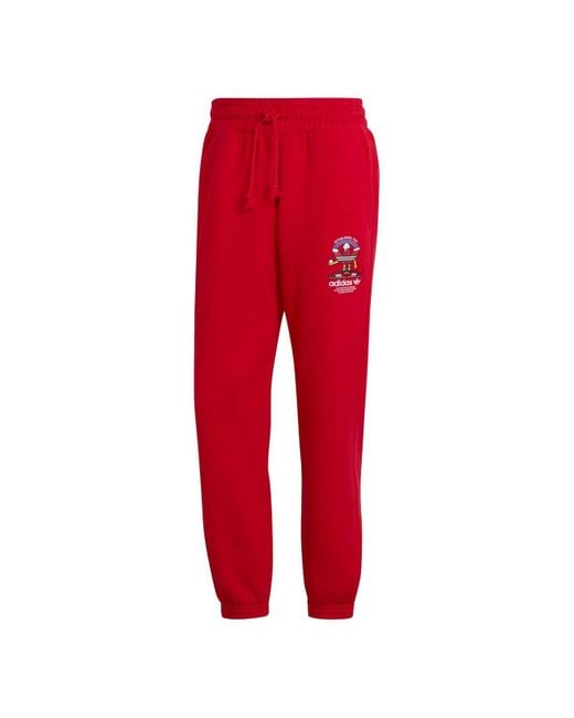 Adidas Red Christmas Sweatpants 'Vivid' for men