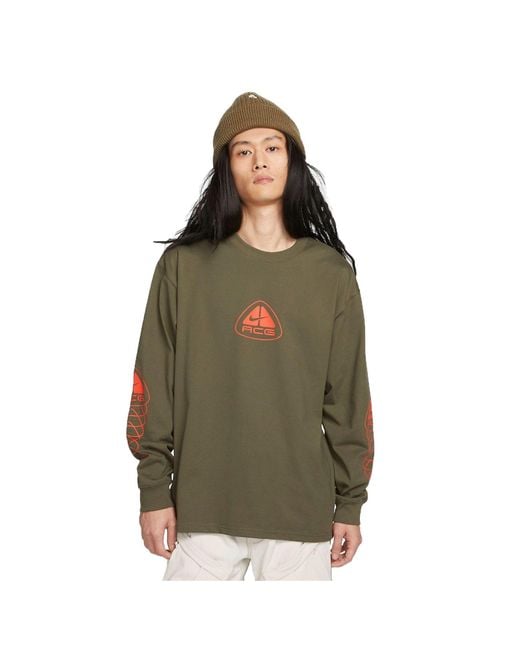 Nike Green Acg Long Sleeve Tee for men