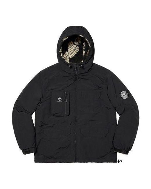 Supreme Black X Timberland Reversible Ripstop Jacket for men