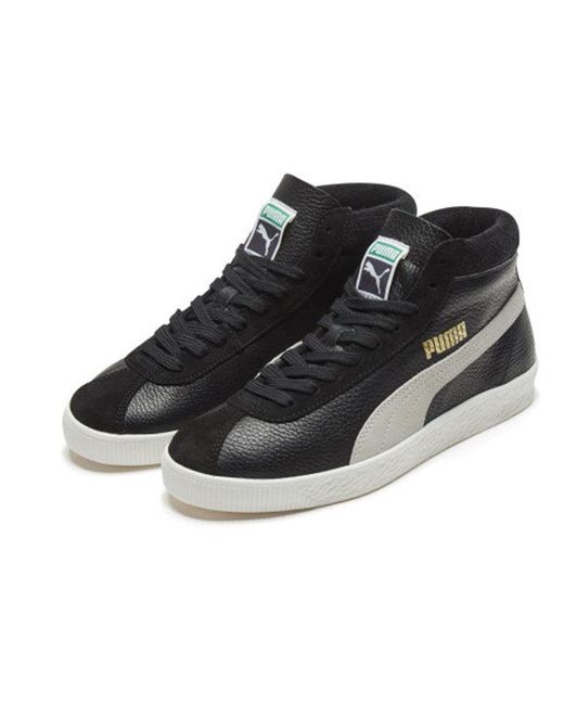 PUMA Black Basket '68 Mid Trainers for men