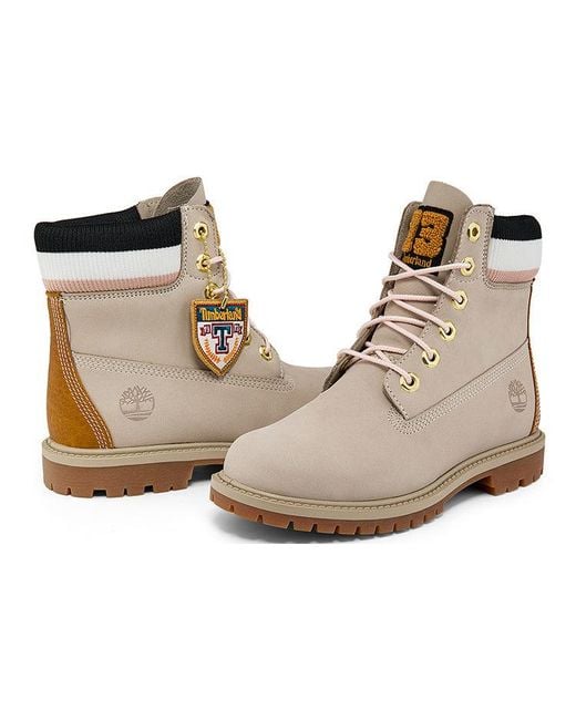Timberland Natural (Wmns) Premium 6 Inch Heritage Cupsole Boots 'Light Taupe Nubuck'