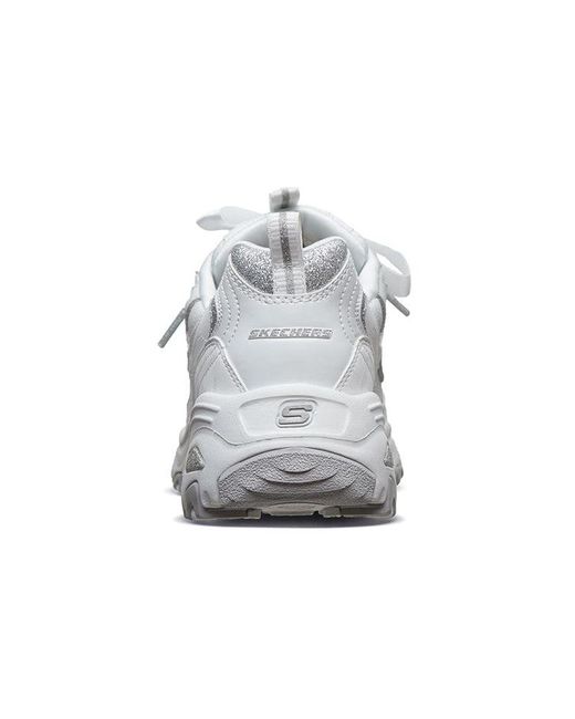 Skechers White (Wmns) D'Lites 1.0 Low Dad Shoes Gs