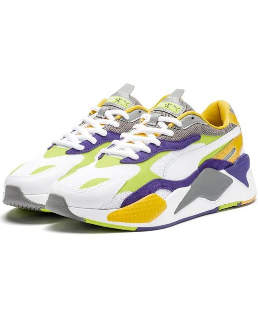 PUMA Blue Rs-X3 Level-Up 'Limepunch' for men