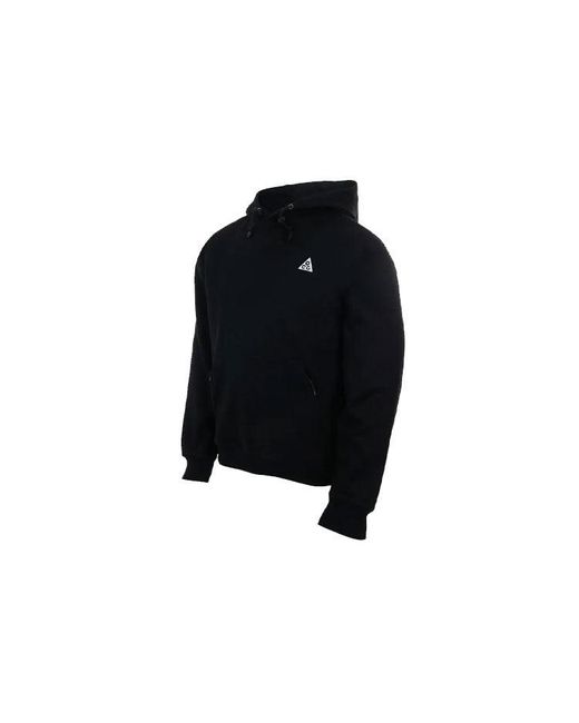 Nike Black Acg Casual Embroidered Logo Hooded Pullover Long Sleeves for men