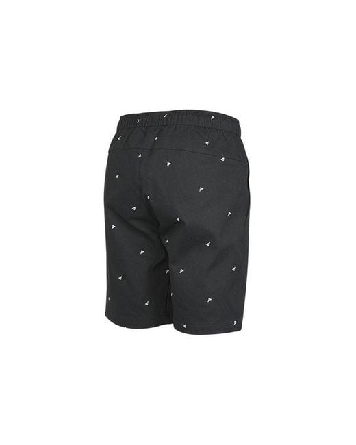 Adidas Black Fi Short Aop Logo Printing Athleisure Casual Sports Shorts for men