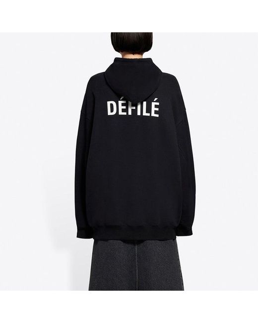 Balenciaga Black (Wmns) Fleece Sports Hoodie