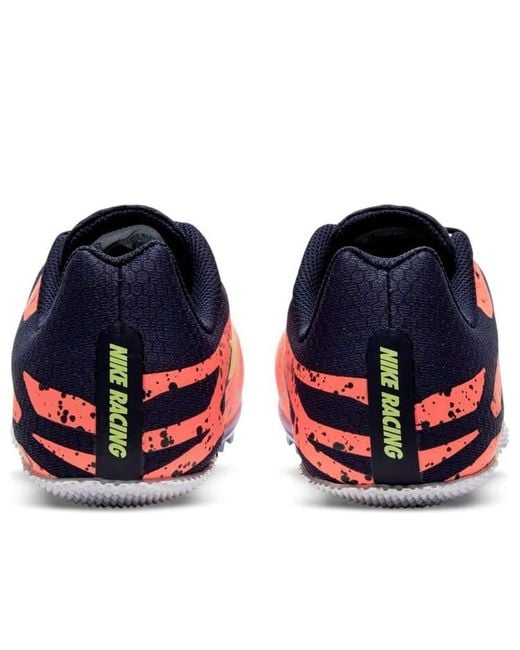 Nike Blue Air Zoom Rival S 9 Spikes 'Paint Splatter Bright Mango Zitron' for men