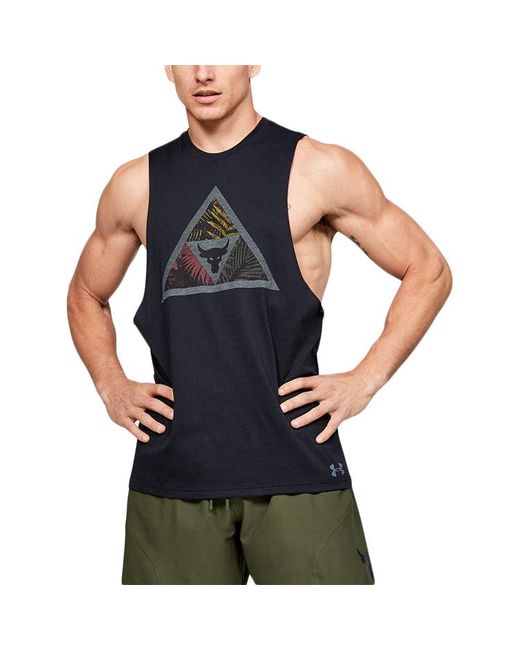 Under Armour Black Project Rock Mana Tank Top for men