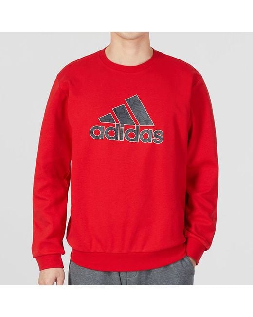 Adidas Red Cm Gfx Crew for men