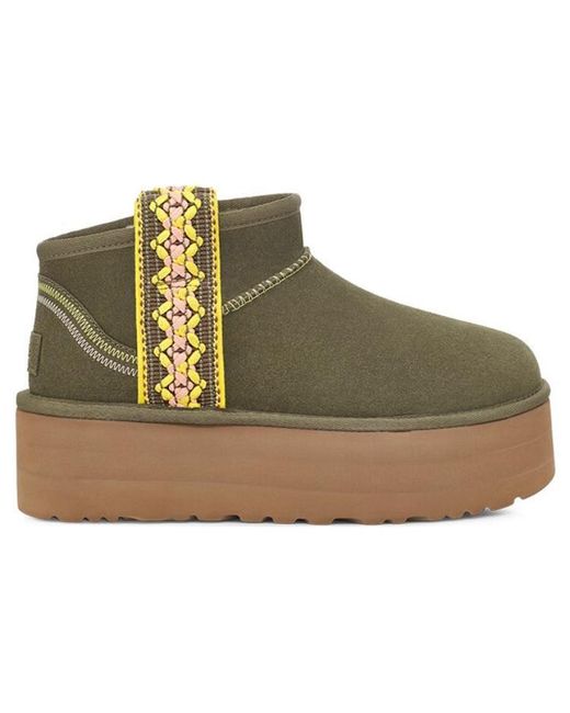 Ugg Green (Wmns) Classic Ultra Mini Braid Plat