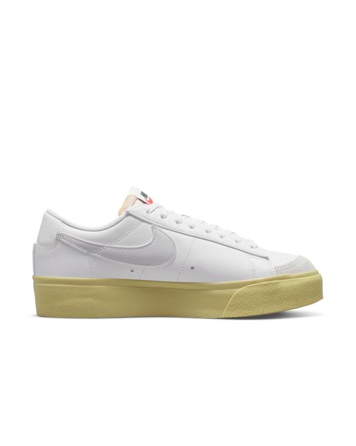 Nike White (Wmns) Blazer Low Platform Lemon Wash'