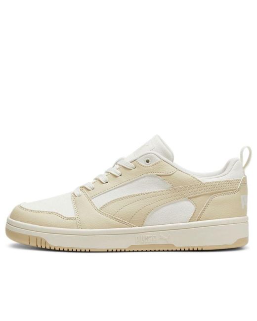 PUMA White Rebound V6 Low Cv 'Putty' for men