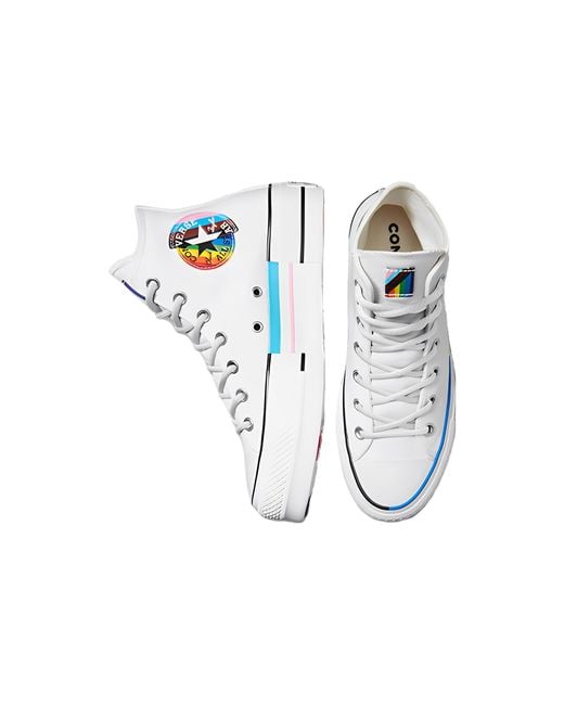 Converse White Chuck Taylor All Star Lift High 'Pride Proud To Be' for men