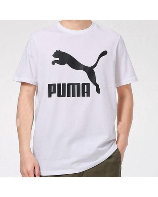 PUMA White Classics Logo T-Shirt for men