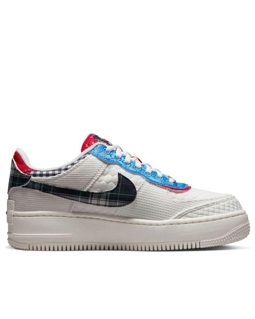 Nike White (Wmns) Air Force 1 Low Shadow 'Multi-Material'