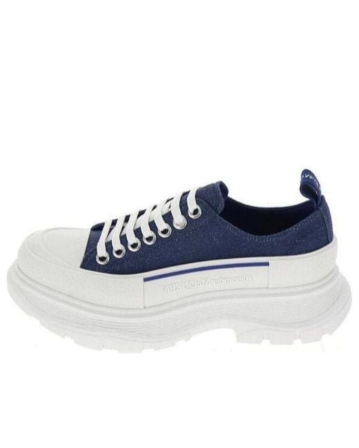 McQueen Blue (Wmns) Tread Slick Lace Up Sneakers Denim'